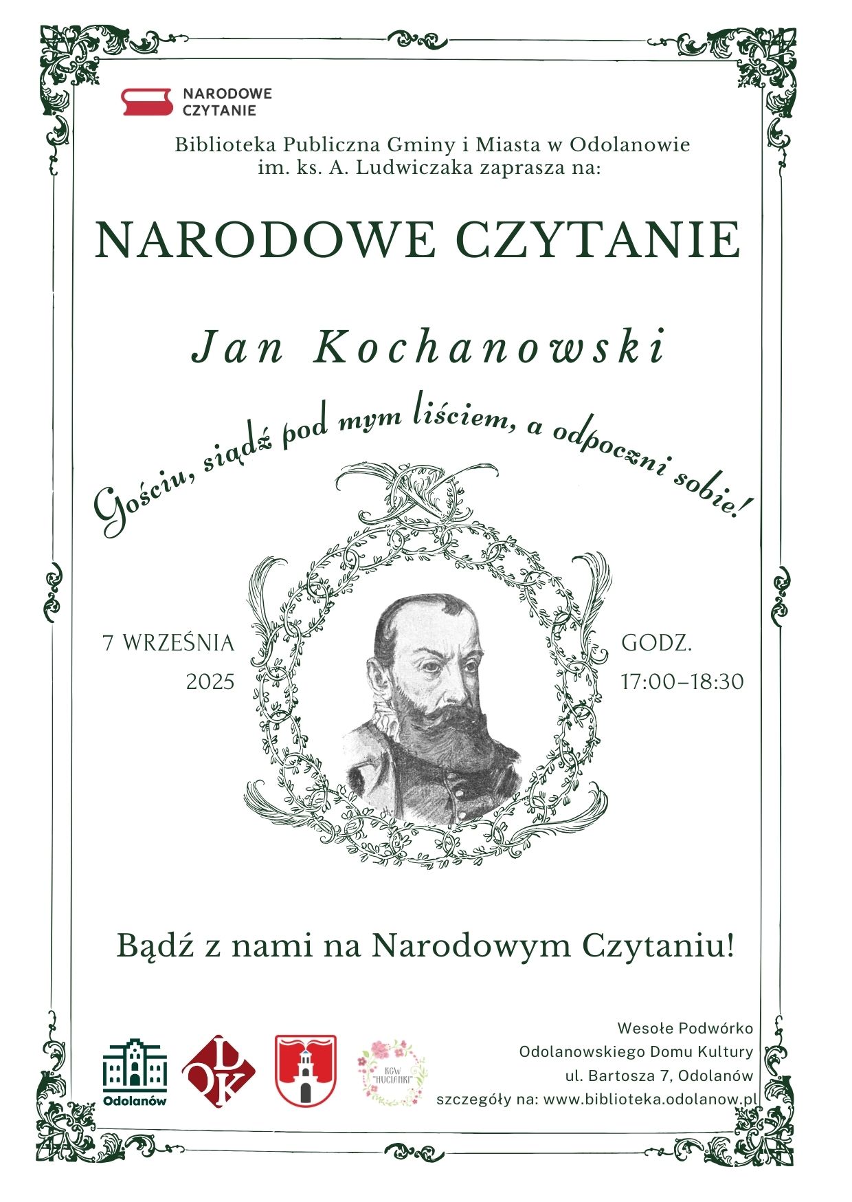 Zapraszamy na Narodowe Czytanie